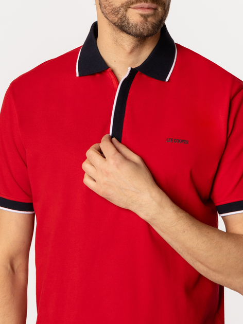 Поло довге чоловіче Lee Cooper Toddy-5024 2XL Червоне (5905991730903) - зображення 4