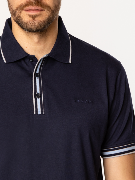 Koszulka polo męska Lee Cooper Tor-5001 M Granatowa (5905991729983) - obraz 4