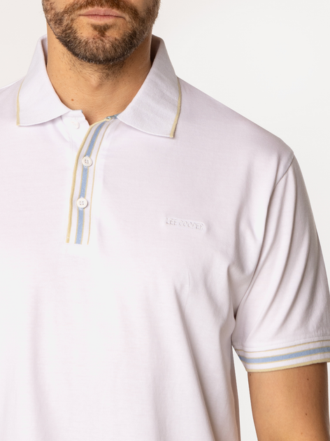 Поло довге чоловіче Lee Cooper Tor-5001 XL Біле (5905991729969) - зображення 4