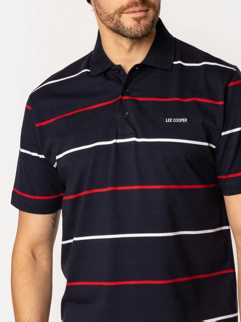 Koszulka polo męska Lee Cooper Torrian-5057 M Granatowa (5905991730996) - obraz 4