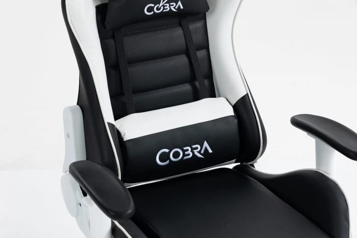 Геймерське крісло COBRA Rebel CR202 біло-чорне для геймерів - Фото 6 Геймерське крісло COBRA Rebel CR202 біло-чорне для геймерів - зображення 6