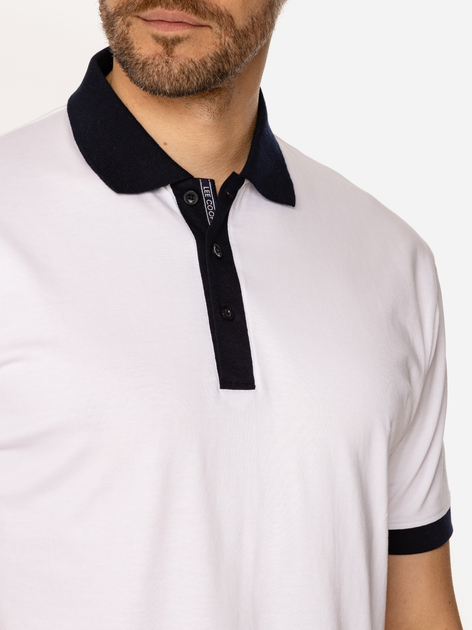 Поло довге чоловіче Lee Cooper Trim-5009 L Біле (5905991730156) - зображення 4