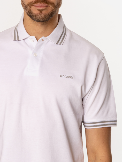 Koszulka polo męska Lee Cooper Tyan-5029 XL Biała (5905991730330) - obraz 4