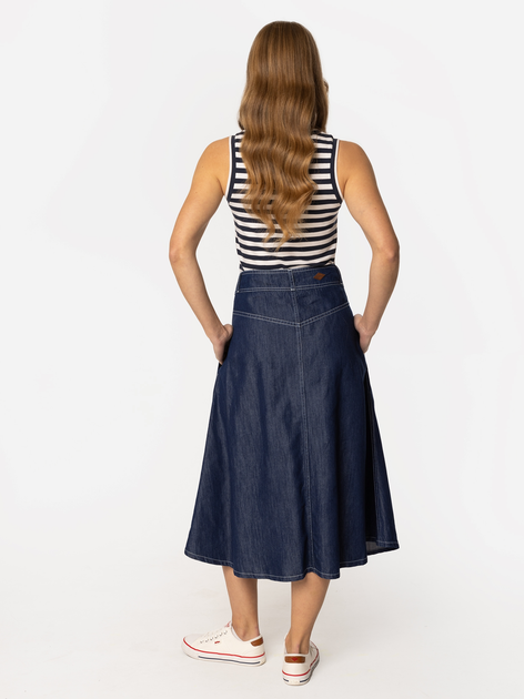 Спідниця джинсова міді жіноча Lee Cooper Leida-1027 XL Синя (5905991737162) - зображення 4