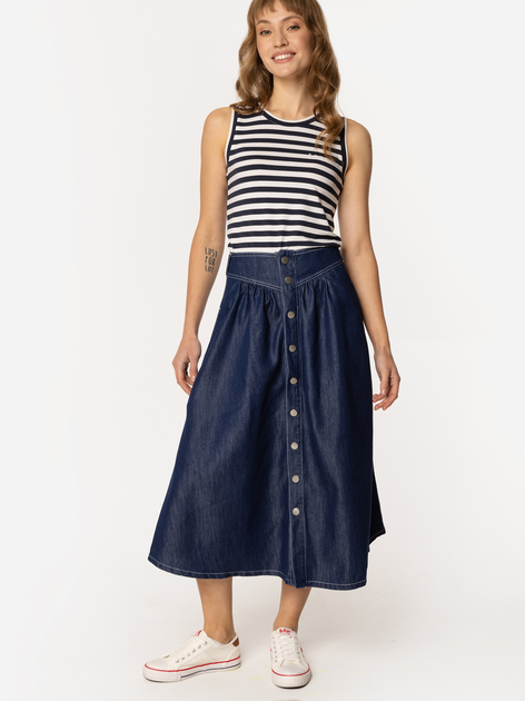 Spódnica damska midi jeansowa Lee Cooper Leida-1027 S Niebieska (5905991737131) - obraz 3