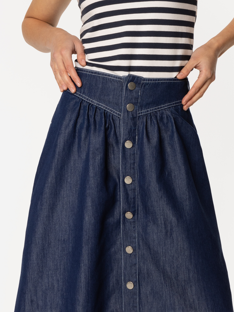 Spódnica damska midi jeansowa Lee Cooper Leida-1027 S Niebieska (5905991737131) - obraz 5