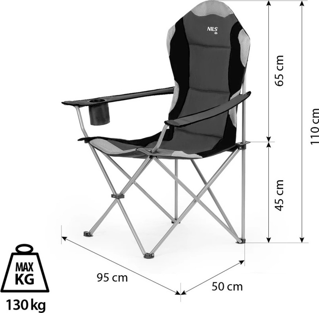 Krzesło Nils Camp NC3080 turystyczne Dark Grey (5907695520088) - obraz 16
