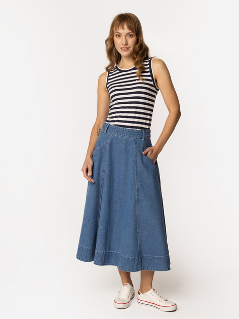 Spódnica damska midi jeansowa Lee Cooper Nema-3084 M Niebieska (5905991737629) - obraz 3