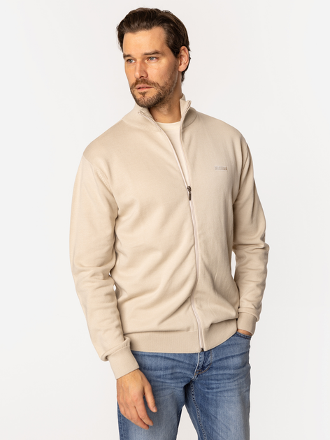 Sweter męski rozpinany na zamek ze stójką Lee Cooper Chaves-5405 L Beżowy (5905991732525) - obraz 3
