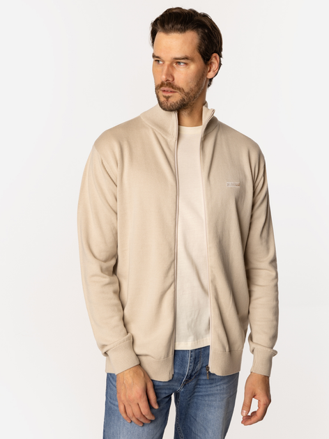 Sweter męski rozpinany na zamek ze stójką Lee Cooper Chaves-5405 L Beżowy (5905991732525) - obraz 4