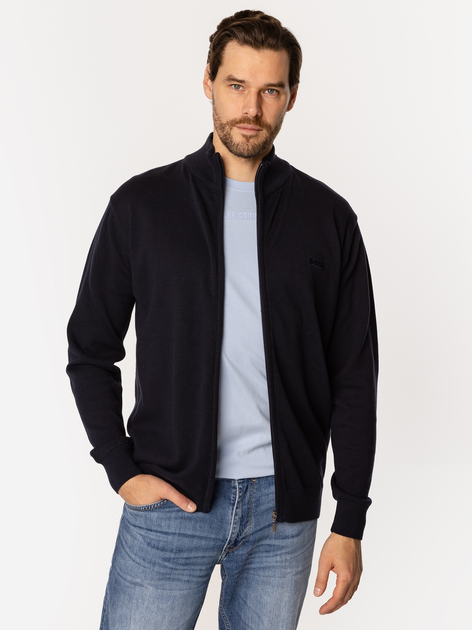 Sweter męski rozpinany na zamek ze stójką Lee Cooper Chaves-5405 XL Granatowy (5905991732570) - obraz 3