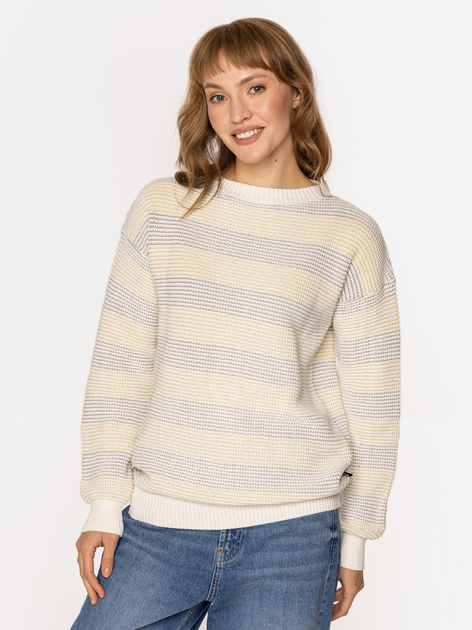 Sweter damski baweniany w paski Lee Cooper Dela-5919 M Żółty (5905991732464) - obraz 3
