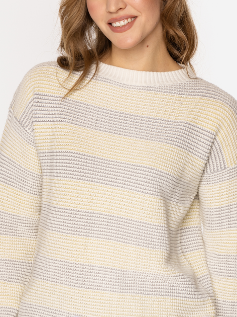 Sweter damski baweniany w paski Lee Cooper Dela-5919 M Żółty (5905991732464) - obraz 4