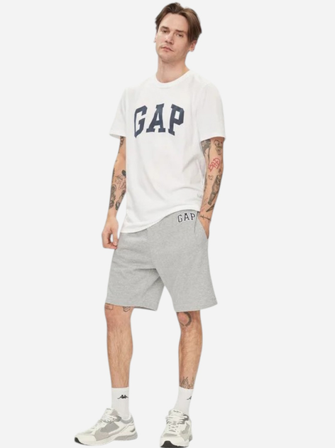Футболка бавовняна довга чоловіча Gap 856659-03 XXL Біла (1200132718845) - зображення 3