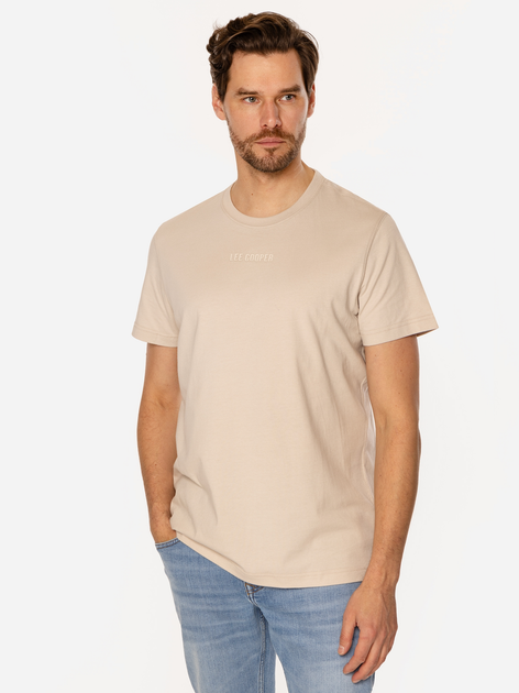 Koszulka męska bawełniana Lee Cooper Classic-1160 2XL Beżowa (5905991727231) - obraz 3
