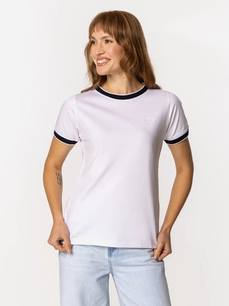 Футболка бавовняна жіноча Lee Cooper Nadia-5511 M Біла (5905991731269) - зображення 3