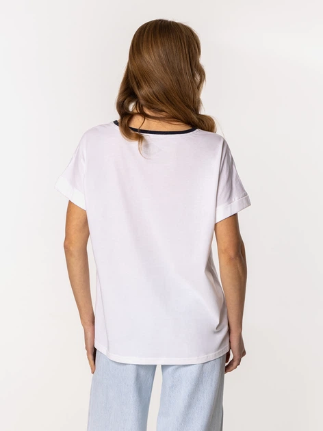 Футболка бавовняна жіноча Lee Cooper Nadia-5511 XL Біла (5905991731276) - зображення 4