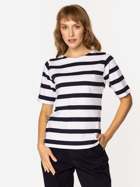 Koszulka damska bawełniana w paski Lee Cooper Nela-5513 XL Biała (5905991731191) - obraz 3