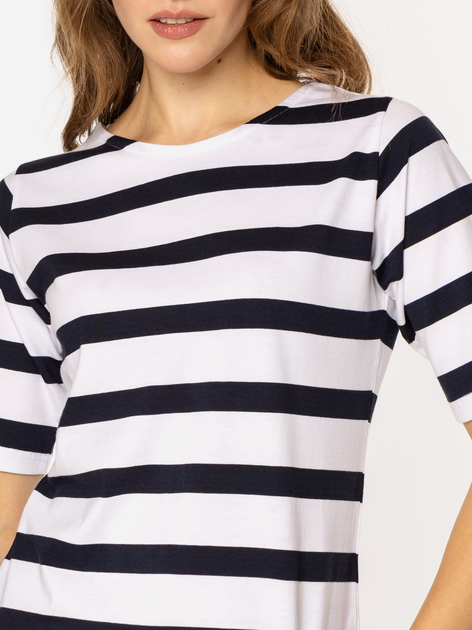 Koszulka damska bawełniana w paski Lee Cooper Nela-5513 M Biała (5905991731184) - obraz 4