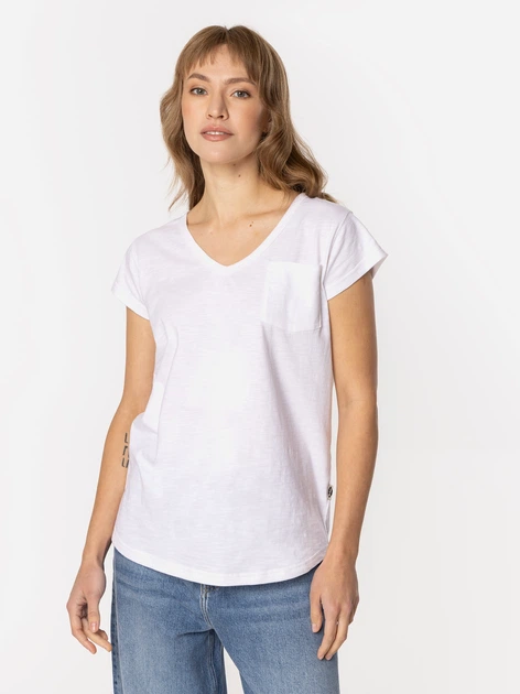 Футболка бавовняна жіноча Lee Cooper Olivia-2160 L Біла (5905991728450) - зображення 3