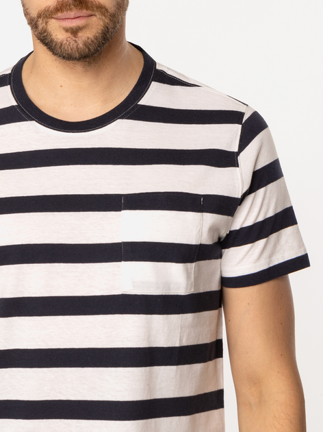 Koszulka męska bawełniana w paski Lee Cooper Pocket4-8515 XL Granatowa (5905991728108) - obraz 3
