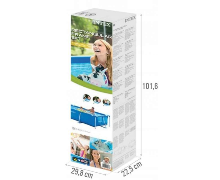 Каркасный бассейн Intex 28272 прямоугольный 300х200х75 см объем 3834 лит - изображение 10