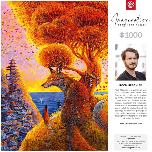 Puzzle GOOD LOOT Imagination Puzzle: Roch Urbaniak Benkei 1000 elementów (5908305249757) - obraz 5