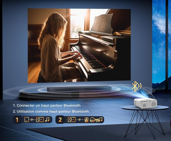 Проектор ZOOMCAT C12 Full HD Wi-Fi Bluetooth Android TV (102211081) - Уценка - изображение 4