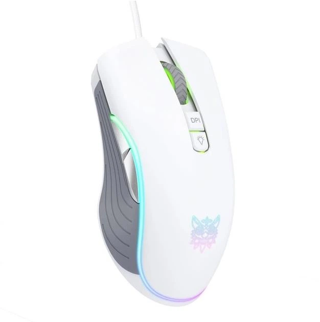 Ігрова дротова миша ONIKUMA CW908, RGB, 1200-7200DPI, USB, 1.5m, white - зображення 3
