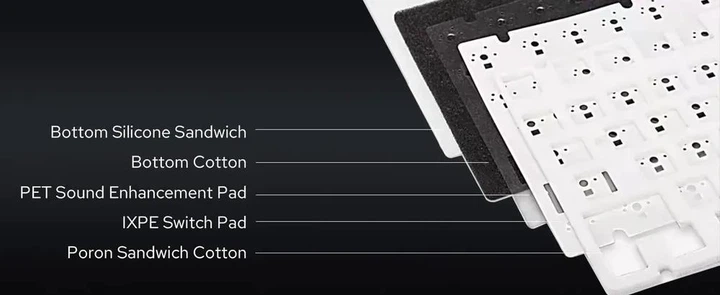 Клавиатура беспроводная AJAZZ Ak820 Pro 75% Gift switch чорная