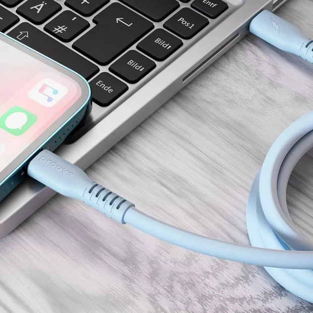 Кабель Type-C до Lightning Proove Eternal, 27W, 1 м, світло-блакитний (CCET27002108) - зображення 3