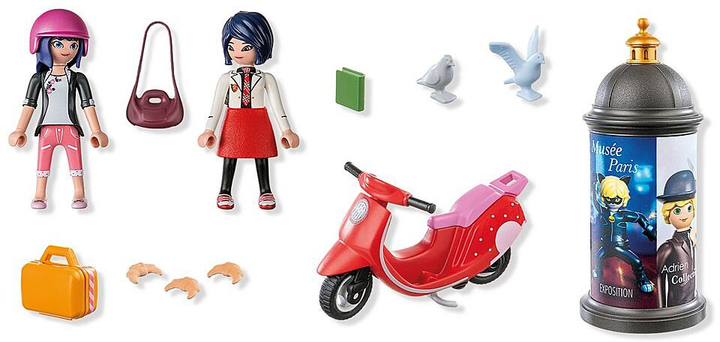 Дитячий ігровий набір Playmobil Miraculum: поїздка на скутері в Париж 71864 (4008789718648) - зображення 3