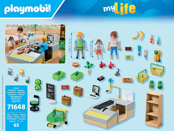 Zestaw zabawek dla dzieci Playmobil My Life Ekologiczny supermarket 71648 (4008789716484) - obraz 3