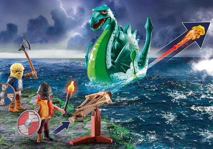 Дитячий ігровий набір Playmobil My Life Вікінг з морським чудовиськом 71830 (4008789718303) - зображення 4