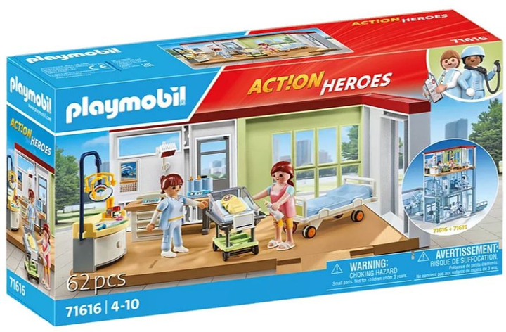 Іграшковий набір Playmobil Action Heroes Пологове відділення 71616 (4008789716163) - зображення 1