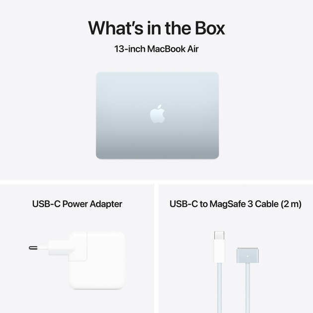 Laptop Apple MacBook Air 13.6" M4 24/512GB 2025 (MC6V4RU/A) (QWERTY+cyrylica) Sky Blue - obraz 11