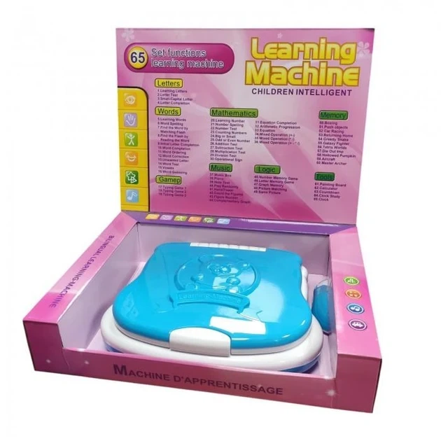 Интерактивная игрушка детская Детский ноутбук Learning Machine развивающий обучающий с мышкой, Голубой LM-42-Blue - изображение 4