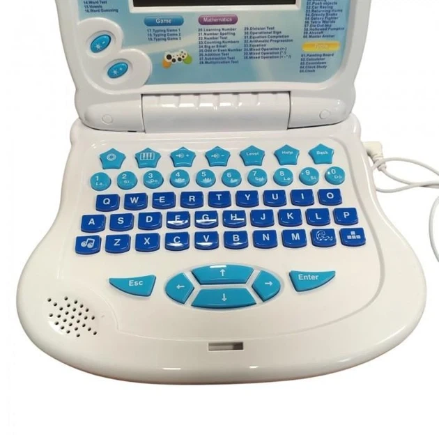 Интерактивная игрушка детская Детский ноутбук Learning Machine развивающий обучающий с мышкой, Голубой LM-42-Blue - изображение 6