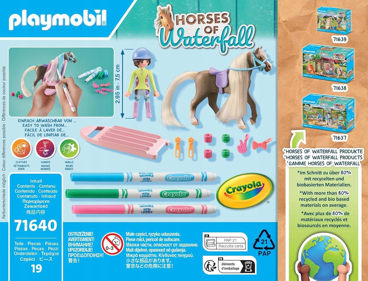 Zestaw zabawek dla dzieci Playmobil Horses of Waterfall Kreatywny zestaw z koniem i pisakami 71640 (4008789716408) - obraz 3