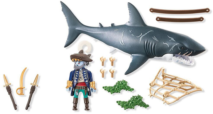 Ігровий набір Playmobil Pirates Гігантська акула з піратом 71793 (4008789717931) - зображення 3
