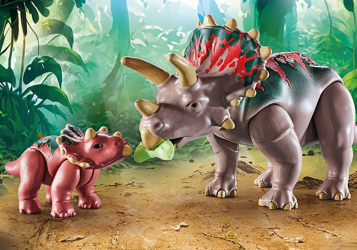 Zestaw zabawek dla dzieci Playmobil Dinos Triceratopsy 71821 (4008789718211) - obraz 5