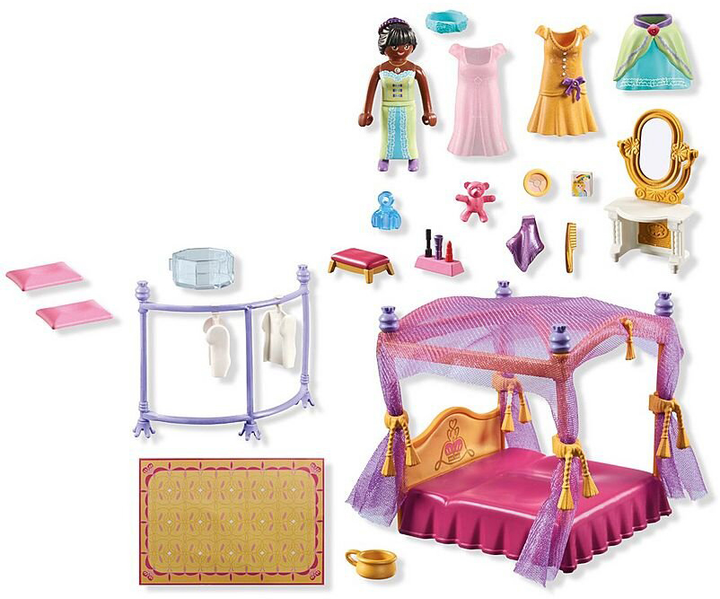 Zestaw zabawek dla dzieci Playmobil Princess Magic Sypialnia księżniczek z garderobą 71847 (4008789718471) - obraz 3