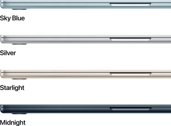Laptop Apple MacBook Air 15.3" M4 16/512GB 2025 (MW1M3RU/A) (QWERTY+cyrylica) Midnight - obraz 3