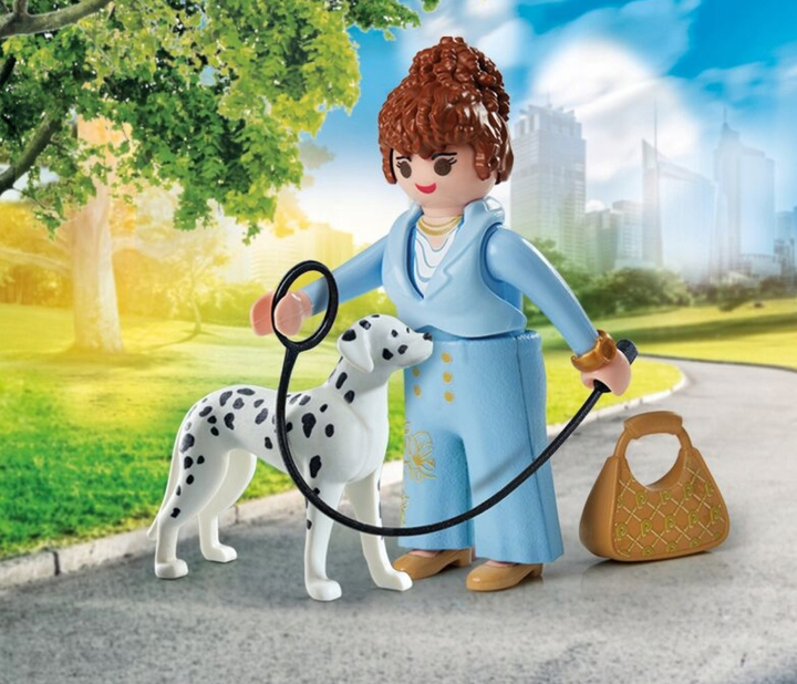 Zestaw figurek Playmobil My Life Kobieta z dalmatyńczykiem 71736 (4008789717368) - obraz 3
