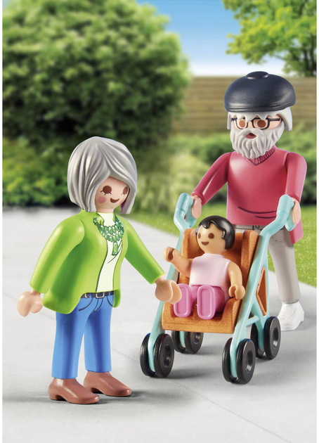 Набір фігурок Playmobil My Life Дідусь і бабуся з онуком 71613 (4008789716132) - зображення 3