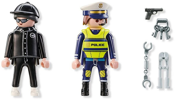 Zestaw figurek Playmobil DuoPack Policjant i złodziej 71804 (4008789718044) - obraz 3