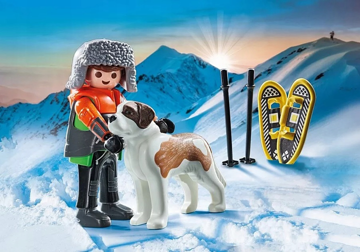 Zestaw figurek Playmobil My Life Narciarz z bernardynem 71741 (4008789717412) - obraz 4