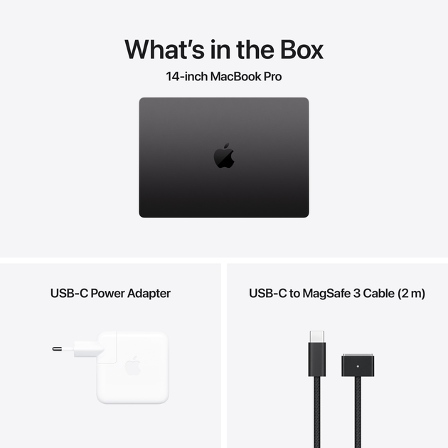 Ноутбук Apple MacBook Pro 14.2" M4 16GB/1TB 2024 (MW2V3RU/A) (QWERTY+кирилиця) Space Black - зображення 8