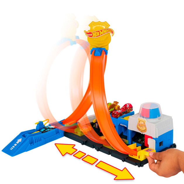 Tor samochodowy Mattel Hot Wheels City Super Police Station JBM71 (0194735264155) - obraz 5