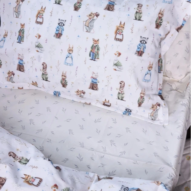 Простынь на резинке MirSon Poplin Line Kids 03 Animals 80x190 см (2200009713125) - Фото 4 Простынь на резинке MirSon Poplin Line Kids 03 Animals 80x190 см (2200009713125) - изображение 4